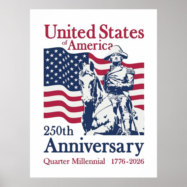 USA 250th Anniversary Semiquincentennial 1776-2026 Poster (Framsidan)