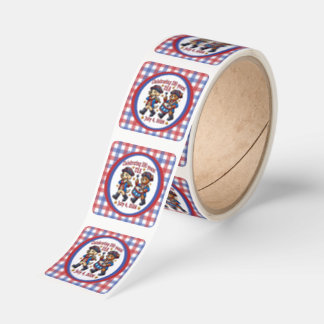 USA 250th Anniversary Souvenir - Patriotic  Fyrkantigt Klistermärke