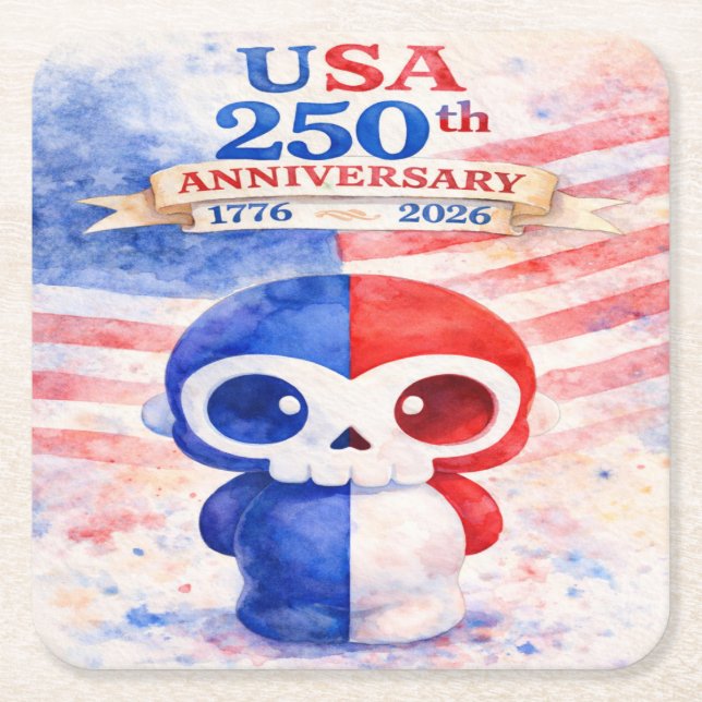 USA 250th Anniversary Underlägg Papper Kvadrat (Framsidan)