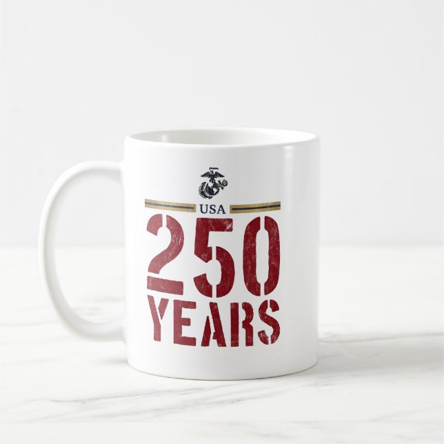 USA 250th Years Marine Corps Eagle Kaffemugg (Vänster)