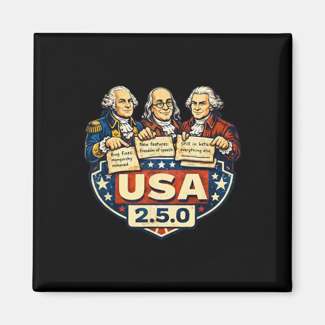 Usa 2.5.0 Patch Notes Grundande Fäder Roligt  Magnet (Framsidan)