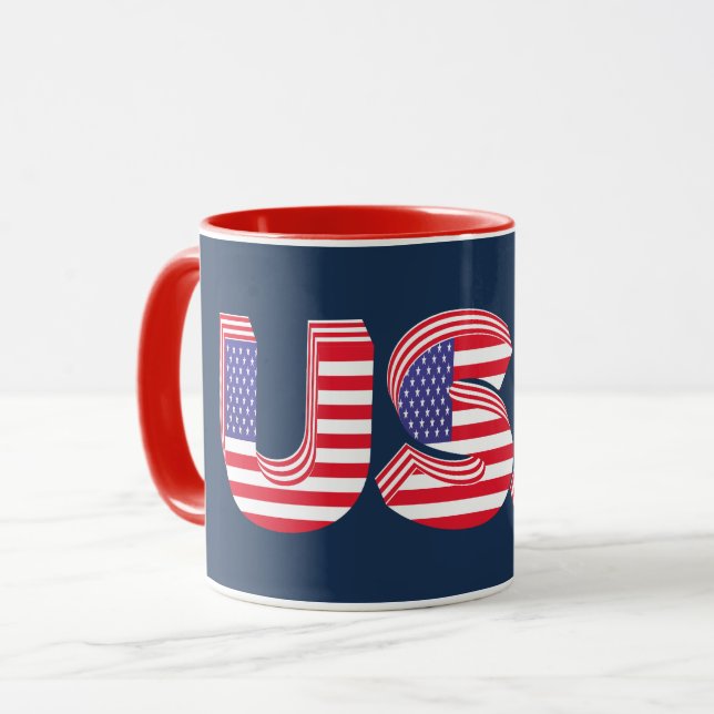 USA 3D-design Mugg (Framsida vänster)