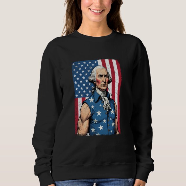 USA 4:e juli: Teddy Roosevelt Funny Workout Musc T Shirt (Framsida)