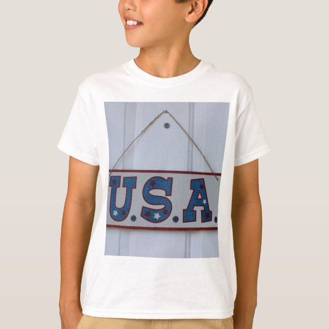 USA 4:e juli-tillägget Tee Shirt (Framsida)