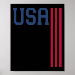 USA 4 juli amerikansk flagga Poster
