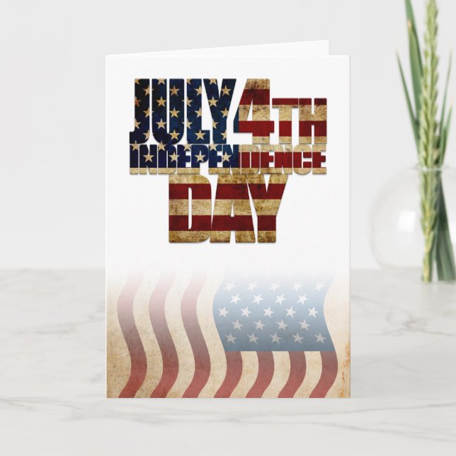 USA 4 juli Independence day Kort (Framsida)