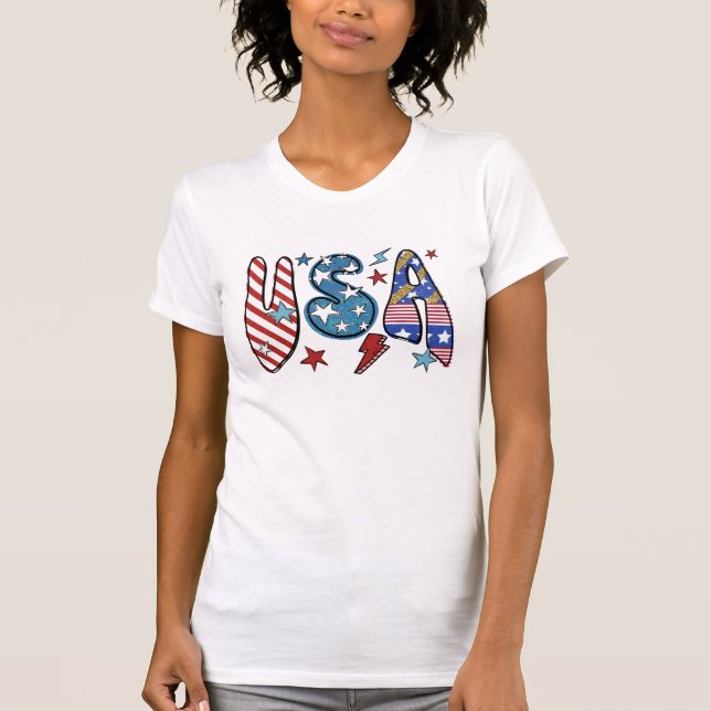 USA, 4 juli, Independence day, Patriotic T Shirt (Framsida)