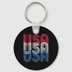 USA 4 juli Retro självständighetsdag  Nyckelring