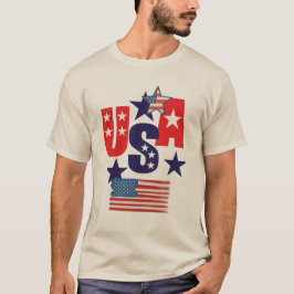 USA 5 Star Patriotic Design – American Pride Gift T Shirt