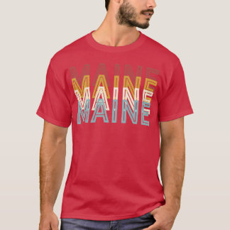 Usa 70S State Maine family T Shirt