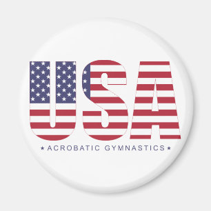 USA Acrobatic Gymnastics Magnet