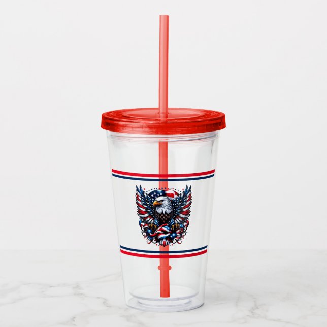 USA Acrylic Tumbler Take Away Mugg (Framsida)