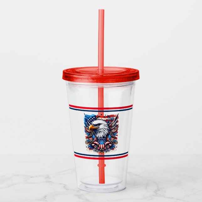 USA Acrylic Tumbler Take Away Mugg (Framsida)