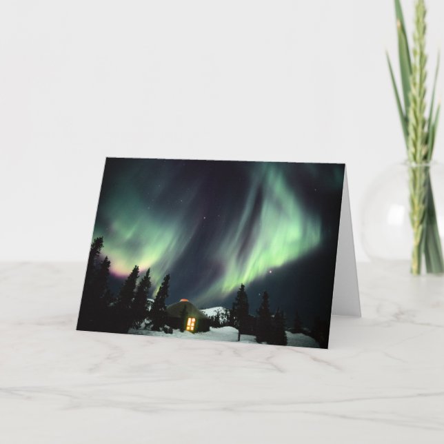 USA, Alaska, Chena Hett Vår.Aurora Kort (Framsida)