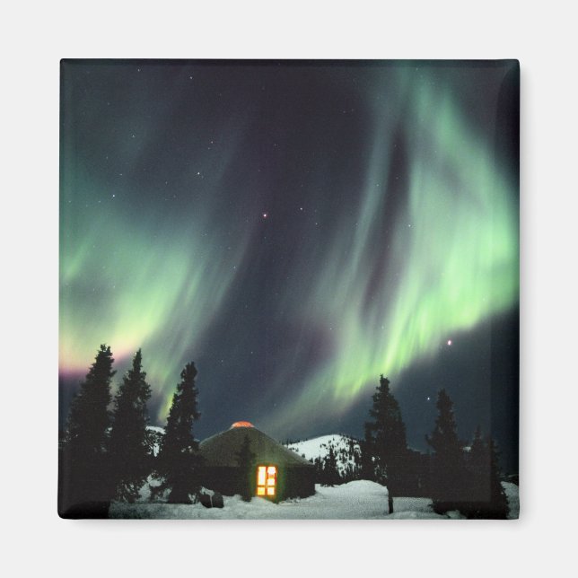 USA, Alaska, Chena Hett Vår. Aurora Magnet (Framsidan)