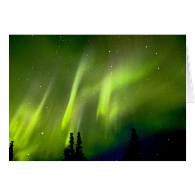 USA, Alaska, Chena Hot Springs. Aurora 3 Hälsningskort (Framsidan Horizontal)
