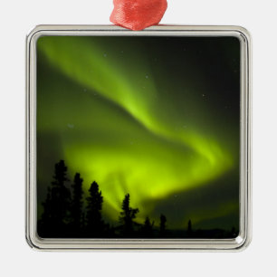 USA, Alaska, Chena Hot Springs. Aurora Borealis 2 Julgransprydnad Metall