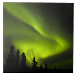 USA, Alaska, Chena Hot Springs. Aurora Borealis 2 Kakelplatta