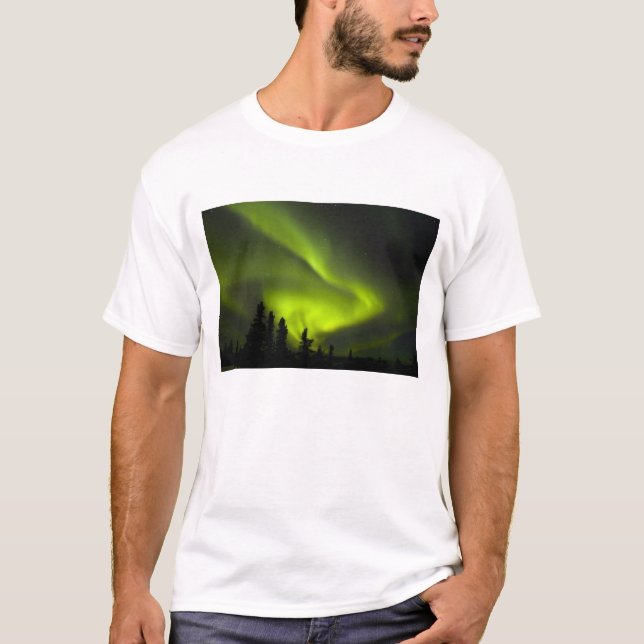 USA, Alaska, Chena Hot Springs. Aurora Borealis 2 Tee Shirt (Framsida)