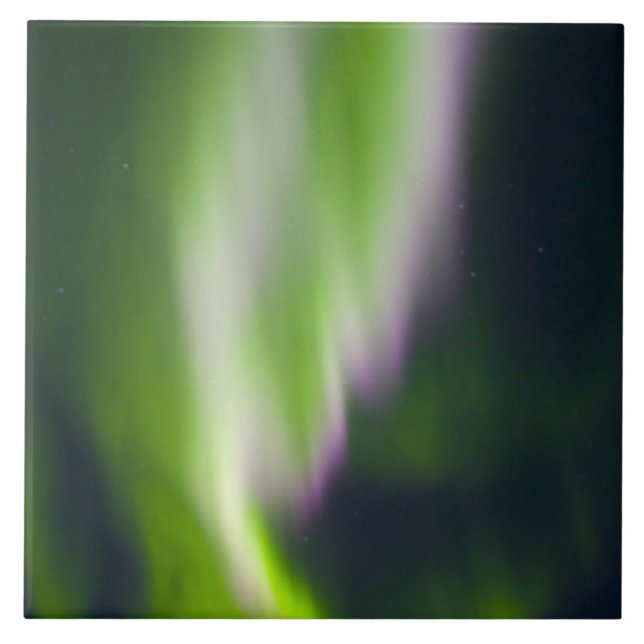 USA, Alaska, Chena Hot Springs. Aurora Borealis Kakelplatta (Framsidan)