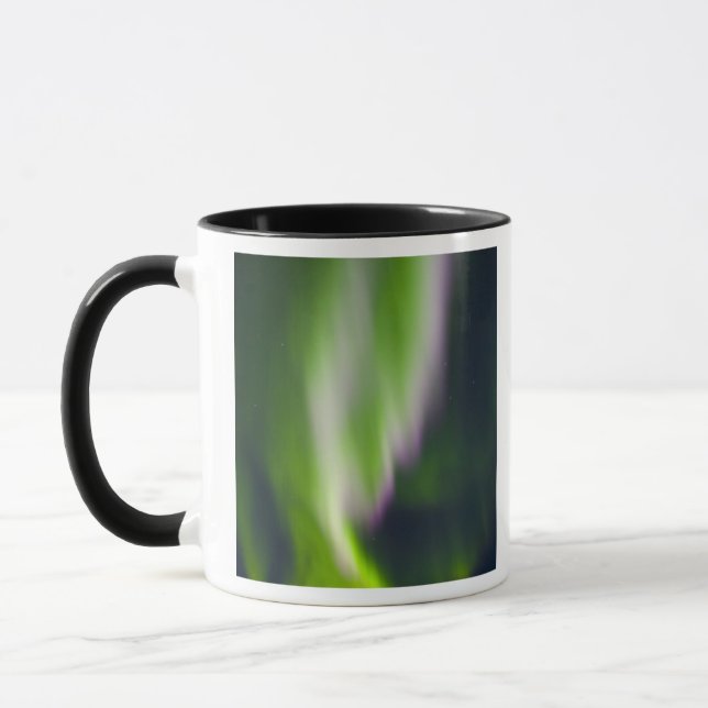 USA, Alaska, Chena Hot Springs. Aurora Borealis Mugg (Vänster)
