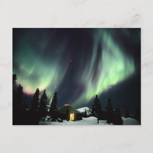 USA, Alaska, Chena Hot Springs. Aurora Vykort (Framsida)