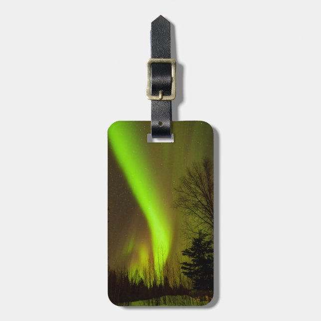 USA, Alaska, Chena Hot Springs. Utsikt över Aurora Bagagebricka (Vertikal Framsida)