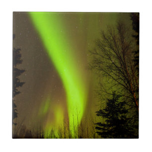 USA, Alaska, Chena Hot Springs. Utsikt över Aurora Kakelplatta