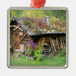 USA, Alaska, Denali National Park, Kantishna. Julgransprydnad Metall
