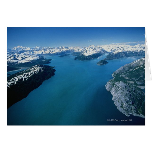 USA,Alaska,Glacier Bay National Park,flyg view Hälsningskort (Framsidan Horizontal)