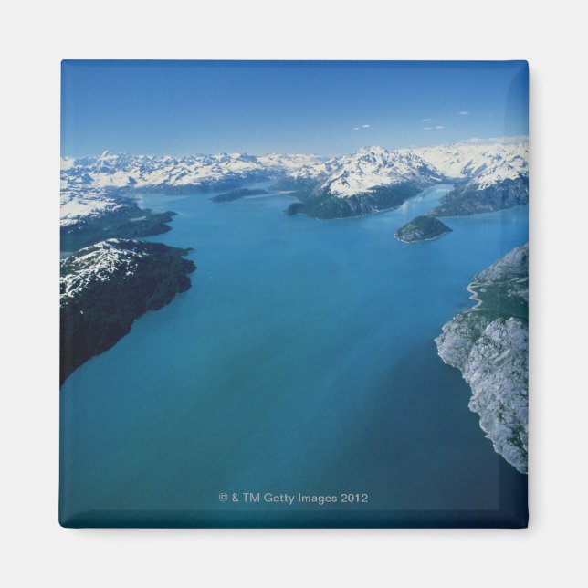 USA,Alaska,Glacier Bay National Park,flyg view Magnet (Framsidan)