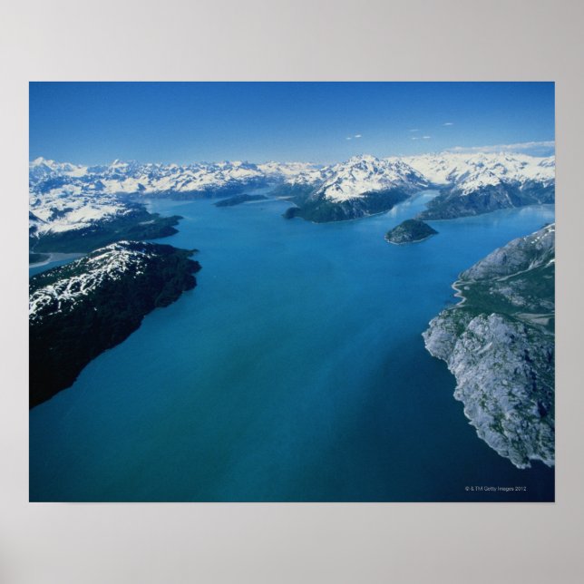 USA,Alaska,Glacier Bay National Park,flyg view Poster (Framsidan)