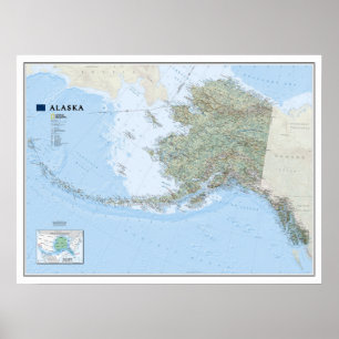 "USA: Alaska KARTA 2010… Poster