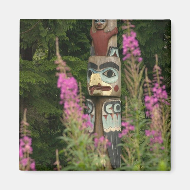 USA, Alaska, Ketchikan, Totem Bight State Magnet (Framsidan)