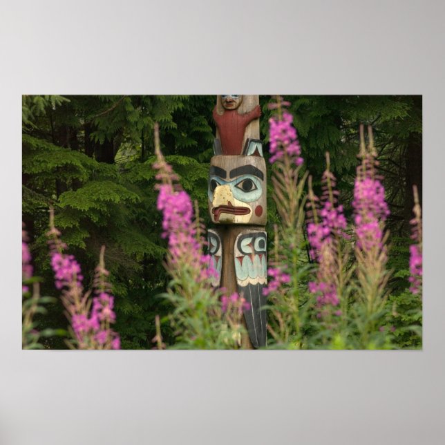 USA, Alaska, Ketchikan, Totem Bight State Poster (Framsidan)