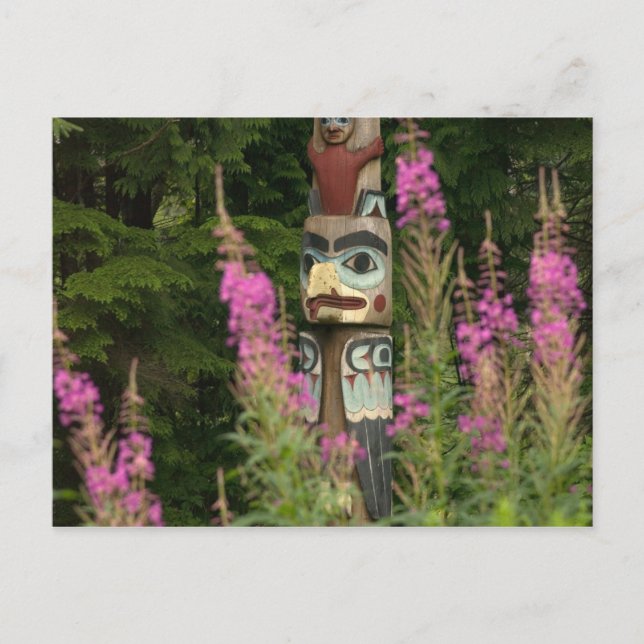 USA, Alaska, Ketchikan, Totem Bight State Vykort (Framsida)