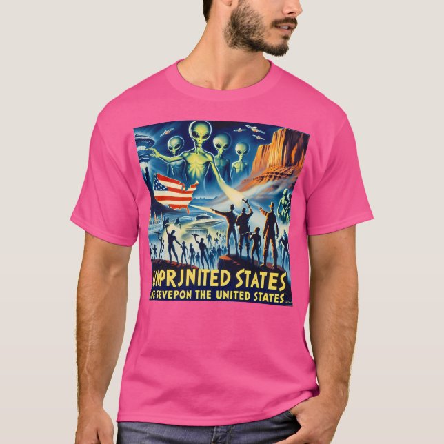 Usa Alien T Shirt (Framsida)