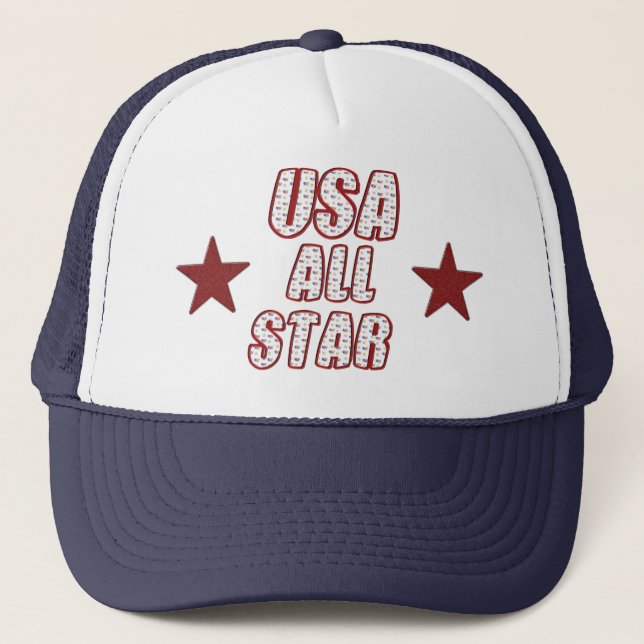 USA All-Star Hat Truckerkeps (Framsida)