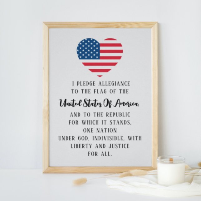 USA: Allegiance American Flagga Heart Poster (Skapare uppladdad)