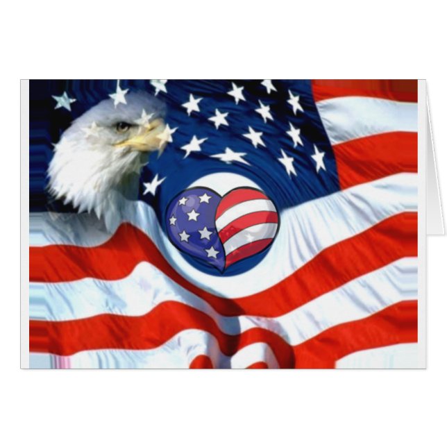 USA Älskare_ Hälsningskort (Framsidan Horizontal)