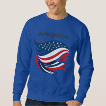 USA AMERCA FLAGGA SWEATSHIRT