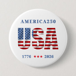 USA America250 July 4th 1776-2026 Patriot Button Knapp