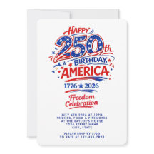 USA America 250th Anniversary July 4th Party