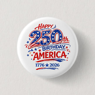 USA America 250th Anniversary Patriotic Button Knapp