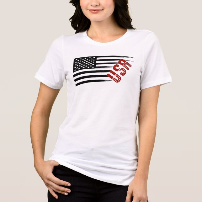 USA, America Flag T Shirt (Framsida)