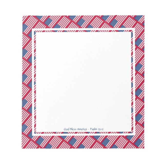 USA AMERICA Patriotic Personlig Anteckningsblock (Framsida)