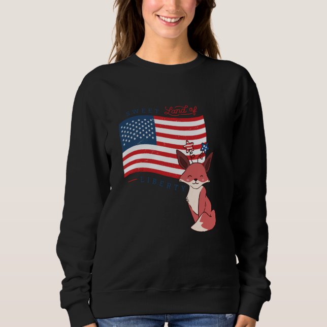 USA America Sweet land liberty animals T Shirt (Framsida)