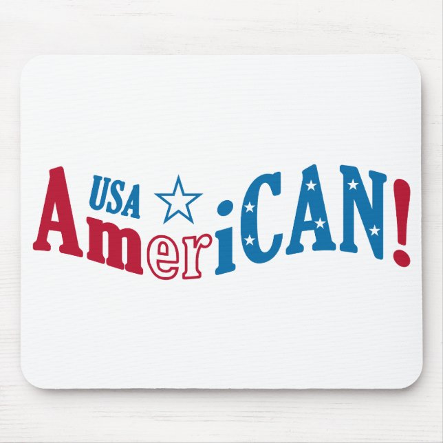 USA AmeriCAN! anpassningsbar mousepad Musmatta (Framsidan)