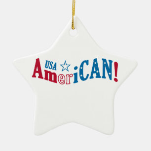 USA AmeriCAN! anpassningsbarnas ornament