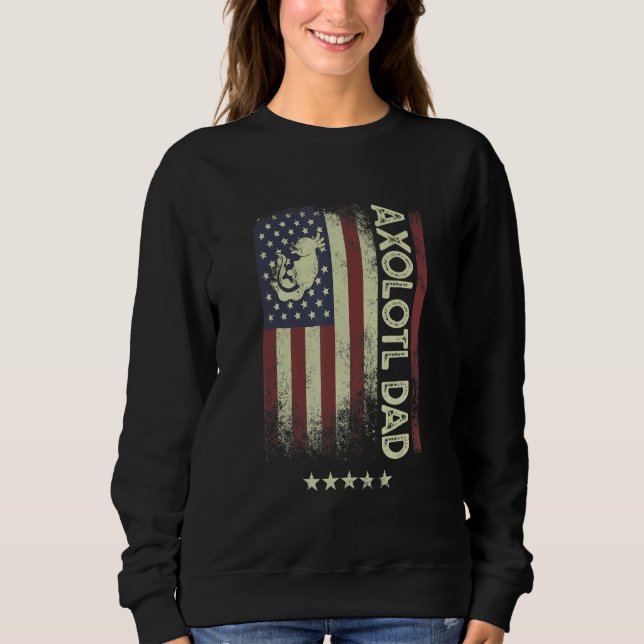 USA American Flag  Axolotl Dad 1 T Shirt (Framsida)